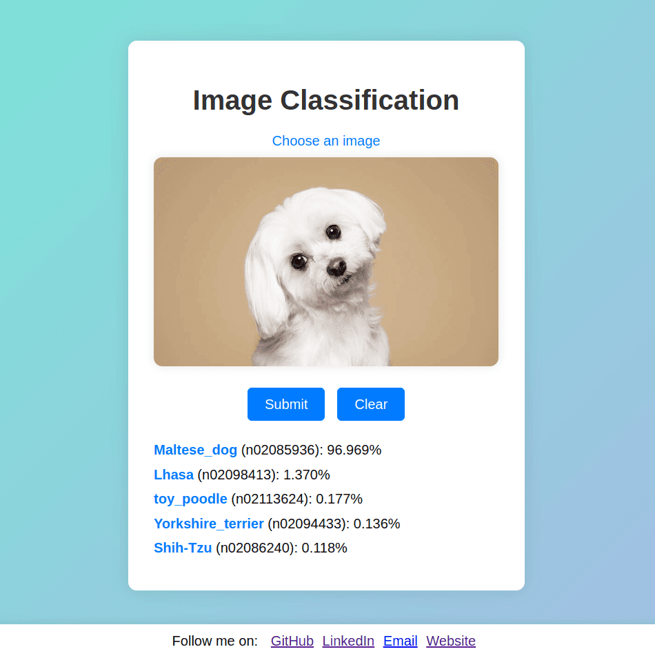 iClassify: Containerized Flask App for Image Classification